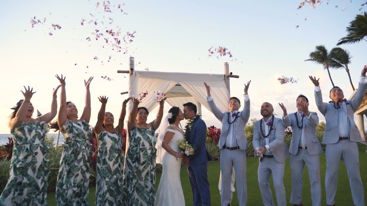 Touching card reading from the groom to the bride at this Maui wedding at the Royal Lahaina. The Roy…