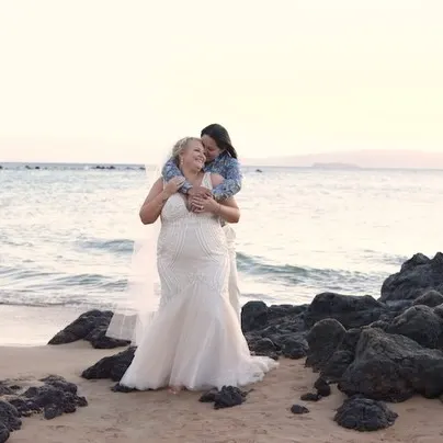 Erin & Soraya at the beauty Andaz Maui. @andazmaui #weddingfilm #weddingcinematographer #weddingvide…